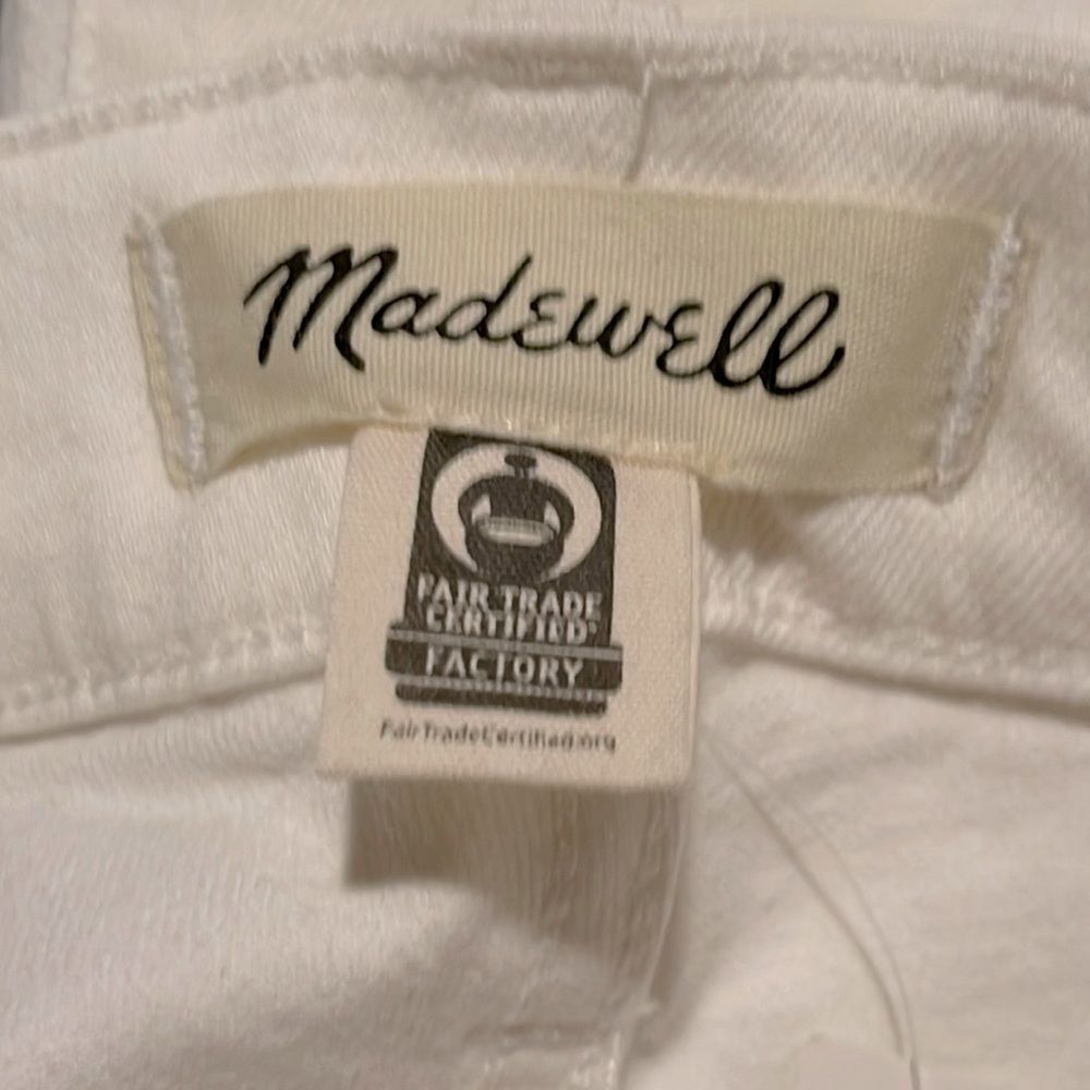 Madewell NWT Petite Perfect Vintage Wide Leg Crop Jeans Size 32P High Rise White - Picture 9 of 11